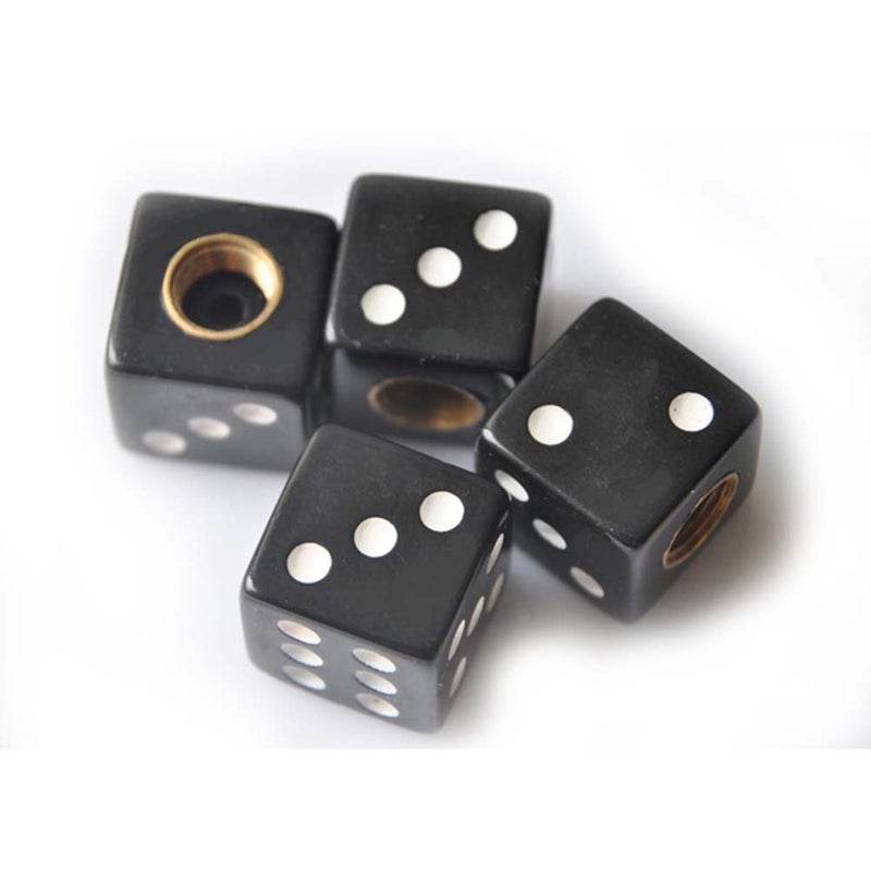 Custom Accessories 16114 Black Dice Style Valve Cap - Image 4
